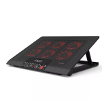 S&uuml;learvuti jahutusalus Inca INC-601GMS 43,2 cm 6 ventilaatorit USB Must