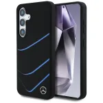 MERCEDES-BENZ Silicone Contrasted Curves MagSafe Case Samsung Galaxy S25 jaoks, Must