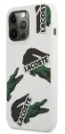 Lacoste Apple iPhone 13 Pro Liquid Silicone Allover Pattern Case White