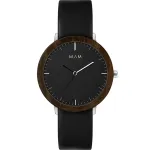 MAM MAM621 Unisex Analoogkell 39mm Musta Sihtnumbri ja Musta Nahkrihmaga
