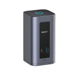 Baseus Nomos NU1 Air Spacemate 12-in-1 USB-C dokkimisjaam, 2x HDMI 4K@60Hz, 2x DP 4K@60Hz, 2x USB-C, 2x USB-A 5Gbps, 2x USB-A 2.0, RJ45 Gigabit Ethernet, hall