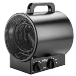 NEO Tools 90-066 2000W PTC keraamiline elektri&otilde;hksoojendi, reguleeritava termostaadiga, &uuml;lekuumenemiskaitse, &uuml;mberkukkumiskaitsel&uuml;liti, 2 k&uuml;tteastet, ainult ventilaatori režiim, p&otilde;randal seisev, must/hall