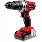 Einhell TE-CD 18/2 Li-i +22 l&ouml;&ouml;kfunktsiooniga akutrell-kruvikeeraja 18 V, 1250 p/min, komplektis 2,5 Ah aku, laadija ja kohver, punane/must