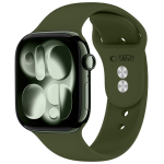Tech-Protect silikoonist rihm Apple Watch 8 / 9 / 10 / 11 / 12 / SE / Ultra jaoks, 44/45/46/49 mm, oliivroheline