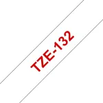 Lamineeritud lint Brother TZe132 12mm Punane l&auml;bipaistval