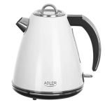 Adler AD 1343 elektriline veekeetja, 1,5 l, 1850 W, roostevaba teras, Strix, valge