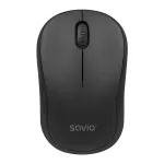 Savio MB-03 juhtmevaba optiline hiir, 2,4 GHz USB-vastuv&otilde;tja, 1000 DPI, 3 nuppu, AA-patarei, 99x60x39 mm, 51 g, must