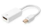 DIGITUS ASSMANN DisplayPort adapteri kaabel, mini DP - HDMI t&uuml;&uuml;p A M/F, 20cm HDMI Ver. 2.0, aktiivne, CE, kuld, valge