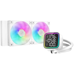 DeepCool LD240 R-LD240-WHDMMN-G-1 k&otilde;ik-&uuml;hes vedelikjahuti protsessorile, 12 cm, 72,04 CFM, AM4/AM5, valge