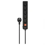 Pikendusjuhe SAVIO LZ-16 &mdash; 1.8 m kaabel, 5 vahelduvvoolupistikut, siseruumidesse, 210&ndash;250 V, 50 Hz, 2500 W, must