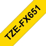 Brother TZE-FX651 sildipael Must kollasel TZ