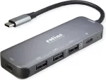 ROLINE USB 3.2 Gen 2 jaotur, 5 pordiga, Type-C &uuml;henduskaabel (14.02.5048)