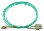 BlueOptics LC-SC mitmemoodiline OM3 Duplex valguskaabli &uuml;henduskaabel, LC-UPC/SC-UPC, 5 m, beež (Corning 055702K512000005M-ga &uuml;hilduv)