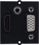 Bachmann 917.226 - 0,2 m - HDMI - VGA - Jack 3.5 mm - HDMI - VGA - Jack 3.5 mm - Male - Female - Must