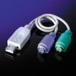 VALUE klaviatuuri-/ hiireadapter - USB Type A, 4-kontaktiline (M) - PS/2, 6-kontaktiline (W)