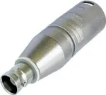 Neutrik XLR-adapter XLR-pistik - BNC-pesa NA2MBNC 1 tk (NA2MBNC)