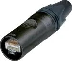 Neutrik RJ45 etherCON CAT6 A Connector Pistik, sirge poolus: 8P8C NE8MX6-B Must NE8MX6-B 1 tk (NE8MX6-B)