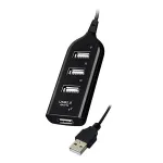 VAKOSS USB-jaotur TC-234UX &mdash; 4-pordiline USB 2.0 jaotur, alalisvoolutoide (5 V, 1 A), must