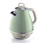 Ariete 2869 Vintage elektriline veekeetja, roostevaba teras, 1,7 L, automaatne v&auml;ljal&uuml;litus, 2000 W, vee, tee ja &uuml;rdijookide jaoks, pastellroheline