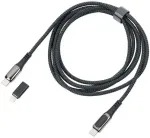 Laadimiskaabel TROIKA SPEEDY XL must &ndash; USB laadimis- ja andmekaabel, mudel CBL20/BK