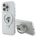 Karl Lagerfeld KLHMP13LHMRSKCH iPhone 13 Pro / 13 6,1 inch Valge k&otilde;va &uuml;mbris r&otilde;ngasalusega Karl & Choupette MagSafe