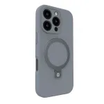 Evelatus Apple iPhone 16 Pro Max Premium MagSafe with Stand Soft Touch Silicone Case Silver
