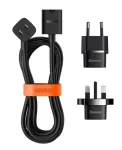 Baseus Universal PowerCombo kaabel / pikendusjuhe minipistikupesaga 1m must (EL ja &Uuml;hendkuningriigi toiteadapter)