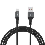 Dudao L3ST USB-A to USB-C 5A kaabel 1,2m punutud - must
