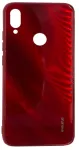 Evelatus Xiaomi Redmi Note 7 Water Ripple Full Color Electroplating Tempered Glass Case Red