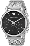 ARMANI AR1811 Meeste Analoog Kvartskell 41mm Roostevaba Teras Must Siht