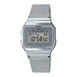 CASIO A700WM-7A Unisex digitaalkell - 37,4 mm h&otilde;bedane Milano silmkoekett
