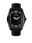 CHRONOTECH Meeste k&auml;ekell CT7219M03 40mm Analoog Kvarts Roostevaba teras Must sihverplaat Nahkrihm