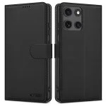 Tech-Protect rahakotiga &uuml;mbris Motorola Moto G15 / G15 Power jaoks, must matt