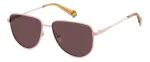 POLAROID PLD6196SX8KJ Unisex ruudukujulised p&auml;ikeseprillid - Havana raam, pruunid polariseeritud l&auml;&auml;tsed
