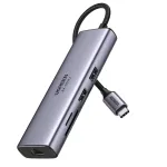 UGREEN 60515 7-&uuml;hes USB-C jaotur, 4K 60Hz HDMI, Ethernet, 100 W PD, hall
