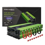 Qoltec Monolith toiteadapter/muundur Auto 5000 W Roheline