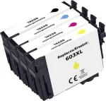 Renkforce &uuml;hilduv tindikassettide komplekt Epson 603XL jaoks (must, ts&uuml;aan, magenta, kollane) RF-I-E-603XLBKCMY4PK RF-7187228