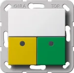 GIRA 291503 Teenindusruumi h&auml;daabikomplekt System 55 puhtvalge