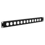 EXSYS EX-49298 19 inch 1U rack-paneel 12 D-t&uuml;&uuml;pi v&auml;ljal&otilde;ikega, must