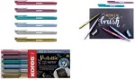 Kores Fasermaler Brush Tip Marker Metallic Style Brushpen Metallic v&auml;rvides, pintselots, ideaalne kunsti ja k&auml;sit&ouml;&ouml; jaoks - 1 tk (M21461)
