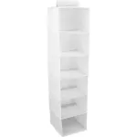 ORDINETT rippuv korraldaja 6 riiuliga 30x30x120cm puuvillane hall