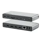 ALOGIC DV4 - dokkimisjaam - s&uuml;learvutile - USB-C / USB-A - 3 x HDMI, DP - 1GbE (DUCDV4)