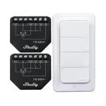 Shelly WiFi-kontrolleri komplekt Shutter BLU RC Button 4 &mdash; nutirelee ruloodele ja ribikardinatele