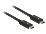 Delock 84844 Thunderbolt 3 USB-C kaabel, pistik&ndash;pistik, 40 Gbps, 5 A, 0,5 m, must