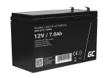 UPS-aku Green Cell AGM04 12V 7Ah suletud pliiaku (VRLA) must, 1 tk