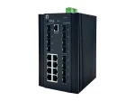 LevelOne 20-pordiline L2 Plus hallatav t&ouml;&ouml;stuslik kommutaator, 8 x 1 GbE RJ45, 8 x 1 GbE SFP, 4 x 1/2,5 GbE SFP, DIN-liist, -40 &deg;C kuni 80 &deg;C