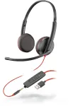 HP Poly Blackwire C3225 juhtmega peakomplekt, k&otilde;rvale toetuv, binauraalne, USB-A + 3,5 mm pistik, m&uuml;raisolatsioon, must