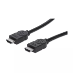 Manhattan HDMI-kaabel, 1080p@60Hz (High Speed), 10 m, isane-isanele, must, t&auml;ielikult varjestatud, kullatud kontaktidega, eluaegne garantii