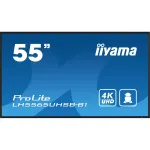 iiyama LH5565UHSB-B1 Signage-ekraan kioskikujundusega 138,7 cm (54,6 tolli) LED Wi-Fi 800 cd/m&sup2; 4K Ultra HD Must Sisseehitatud protsessor Android 11 24/7