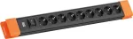Pistikupesariba Bachmann CONNECTUS 9x CEE 7/3 pistikupesaga, 1x l&uuml;liti, 2,0 m kaabel &mdash; must/oranž